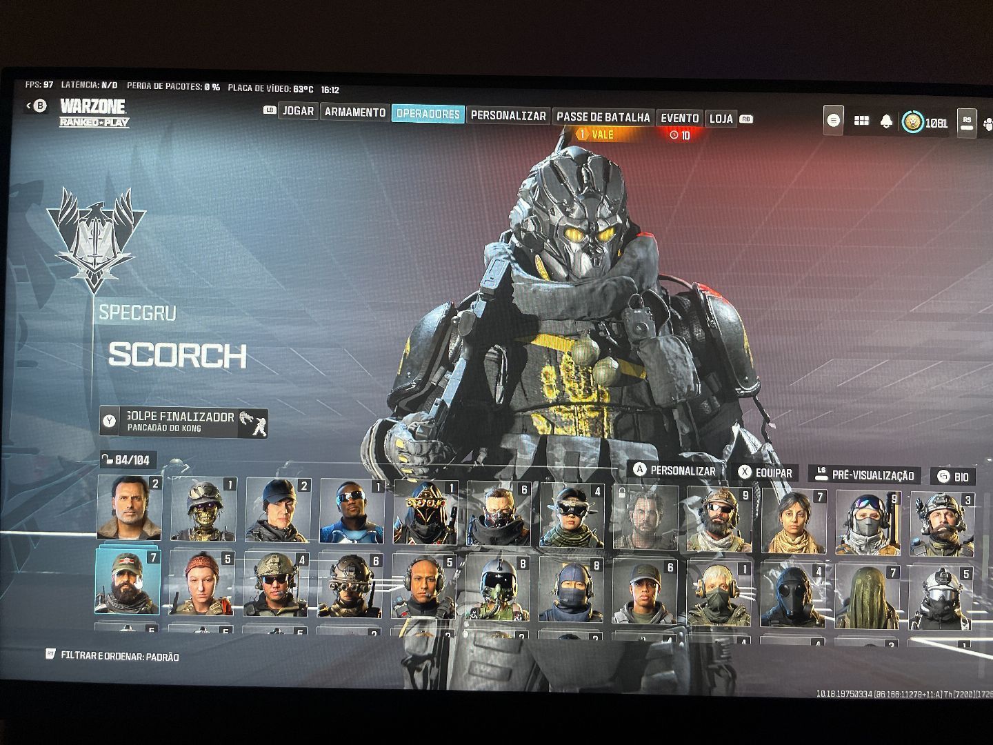 MELHOR CONTA DO SITE COD MW3/MW2 WARZONE INCRIVEL SKINS TOPS