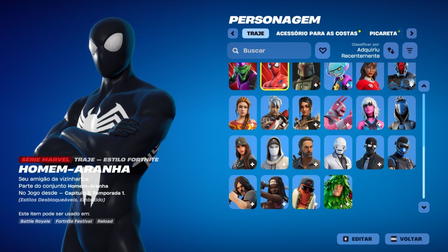 CONTA DE FORTNITE COM 44 SKINS | Spider-Man | PROMOÇÃO!