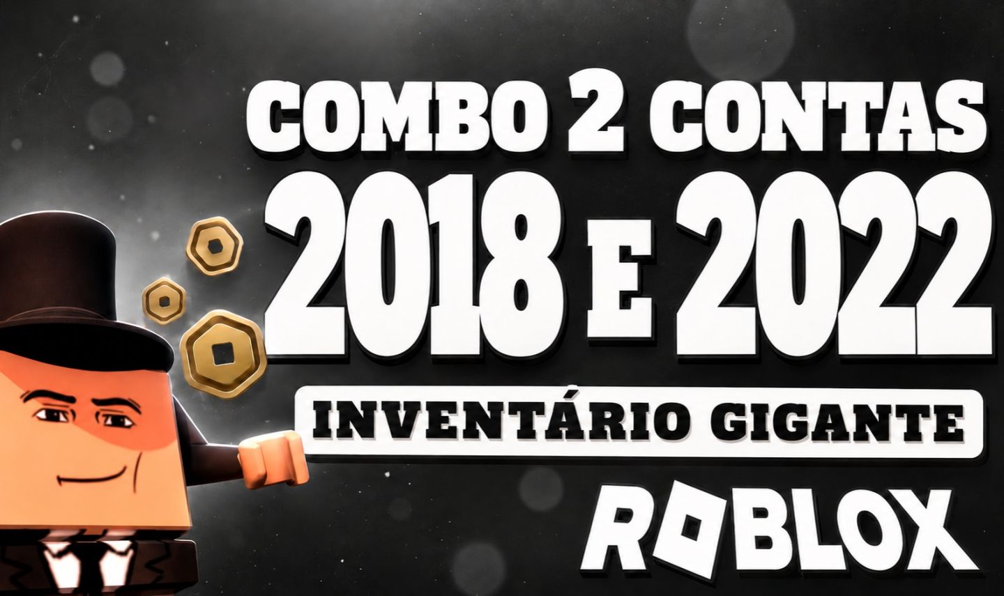 COMBO 2 CONTAS ROBLOX 2018 + 2022 9 LIMITEDS ITENS ANTIGOS 500+ PASSES E MUITO +