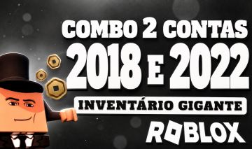 COMBO 2 CONTAS ROBLOX 2018 + 2022 9 LIMITEDS ITENS ANTIGOS 500+ PASSES E MUITO +