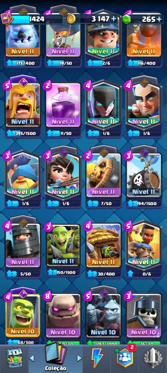 CONTA DE CLASH ROYALE