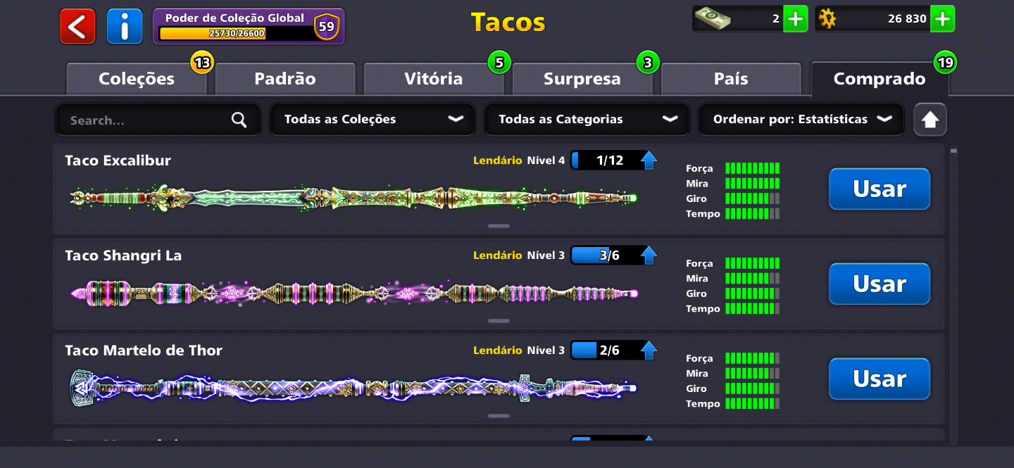 CONTA DE 8 BALL POOL GEMADA