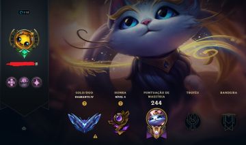 CONTA LEAGUE OF LEGENDS DIAMANTE 4 MAIN SUP COM MAIS DE 150 CAMPEOES