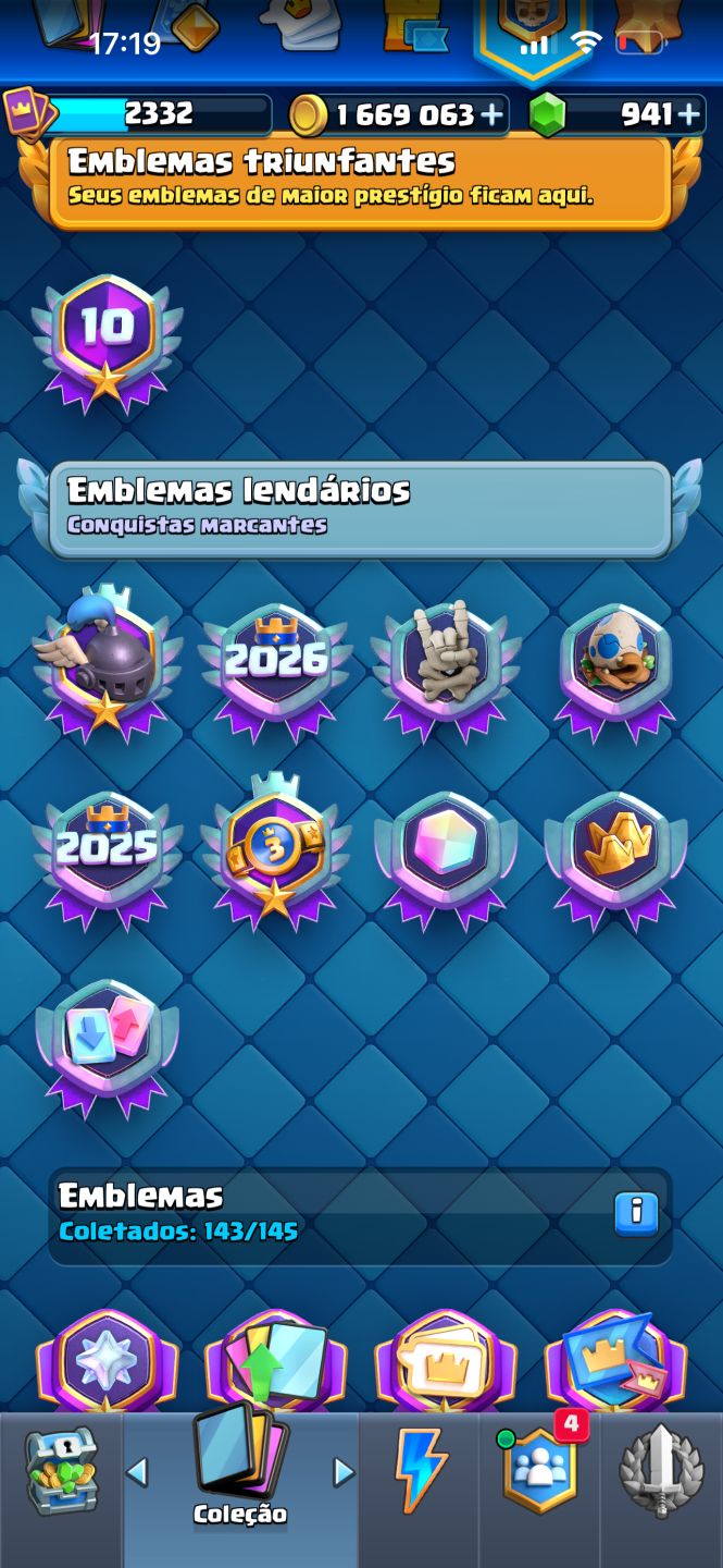 Conta de Clash Royale full maximizada
