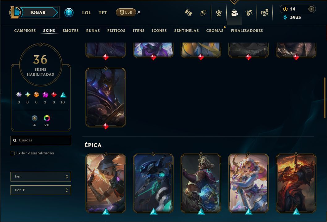 CONTAS DE LOL/FULL ACESSO/PODE TROCA A SENHA E O E-MAIL/ENTREGA 100% garantida