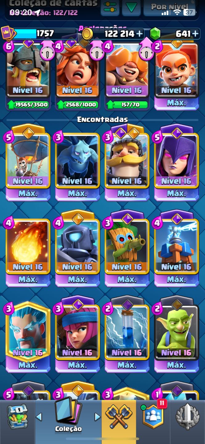 CONTA DE CLASH ROYALE/ OF CLANS/ HAY DAY