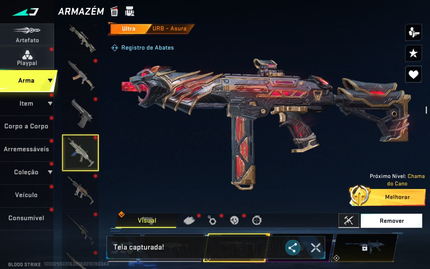 Conta top de bloodstrike com faca talon santuário
