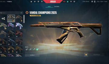 CONTA VALORANT CHAMPIONS 2025 LVL. 79 KARAMBIT 5 SKIN DE VANDAL FULL ACESSO