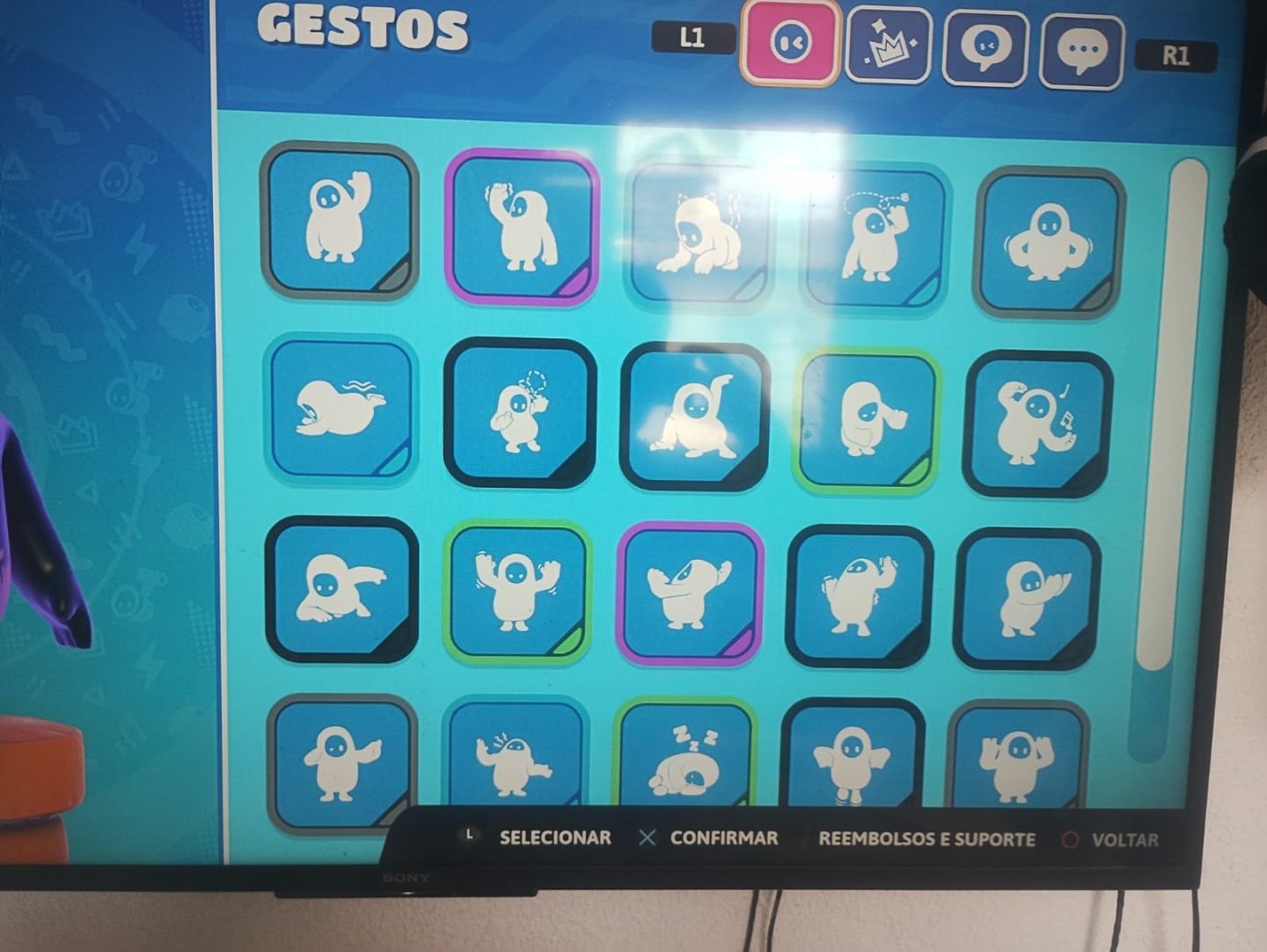 Conta de Fall guys com muita skin