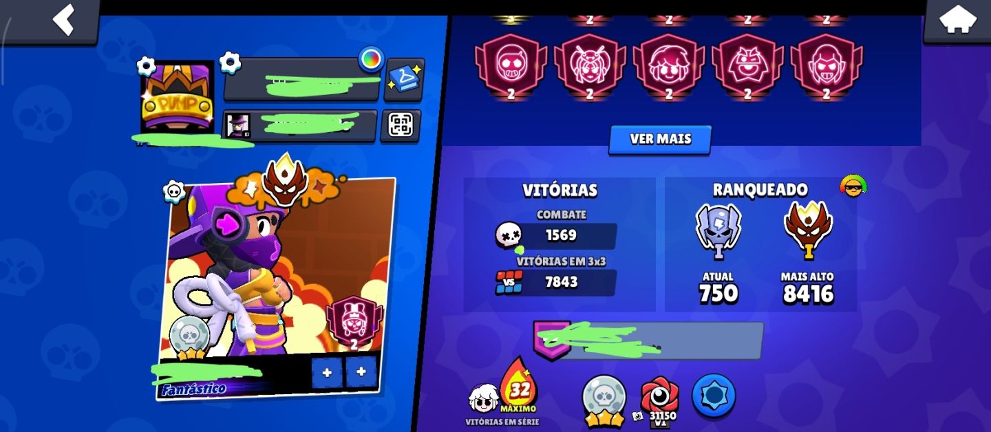 CONTA DE BRAWL STARS COM P3 NA SHELLY E MESTRE