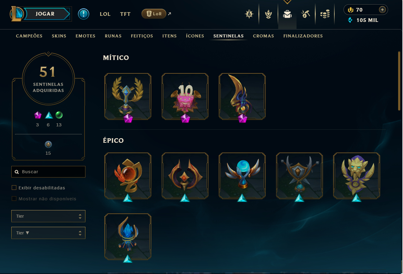 Conta LoL Esmeralda atual, 2013, 288 Skins, Todos Campeões