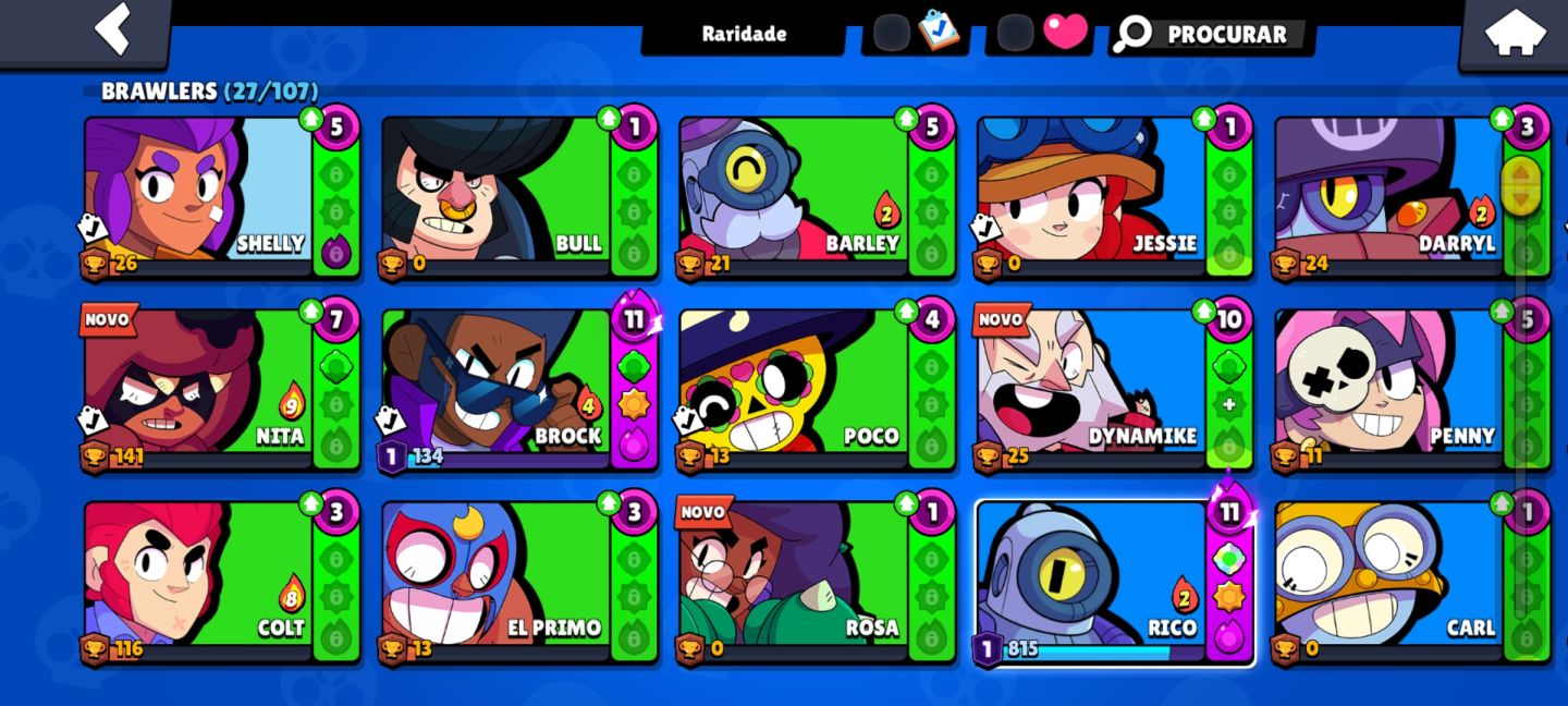 Conta de Brawl Stars com 22k de Blings
