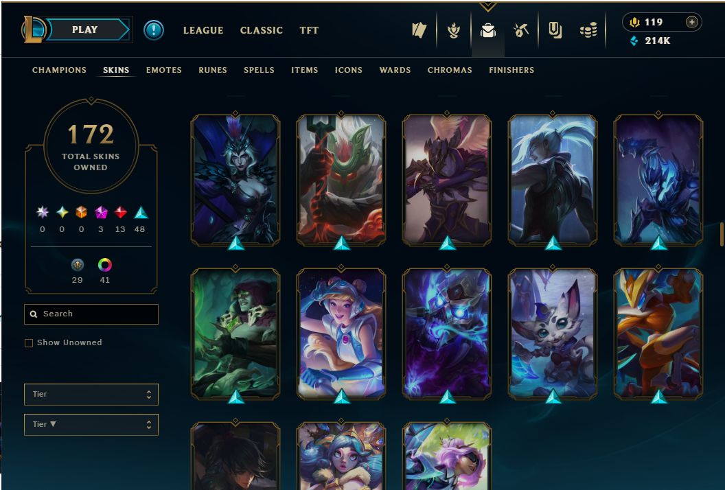 Conta lol 172 Skins, Gold 1, conta antiga 2012, icones raros que nao voltam.