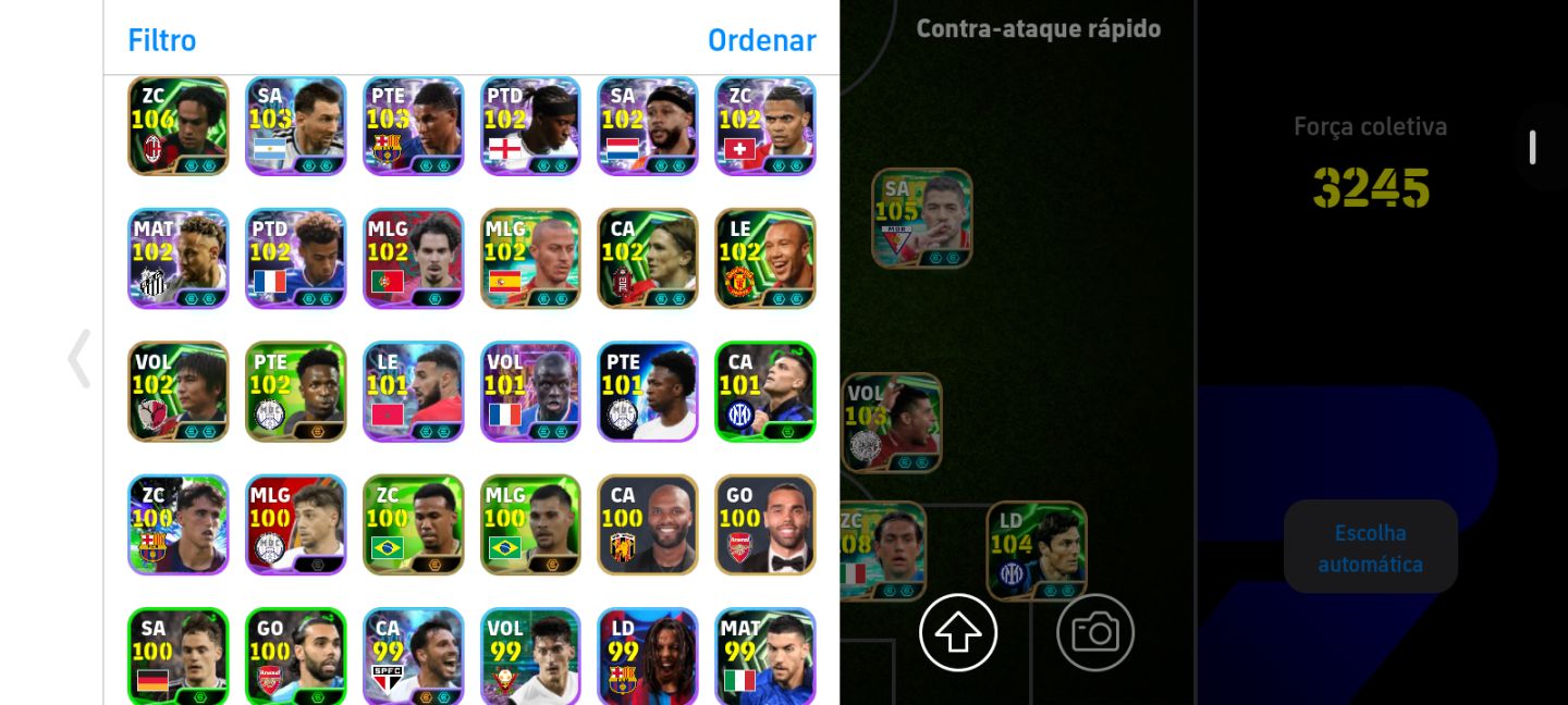 Conta Efootball RARA!! 3245 Força, Neymar blitz, Nesta Novo, Pique Novo, Ent ots