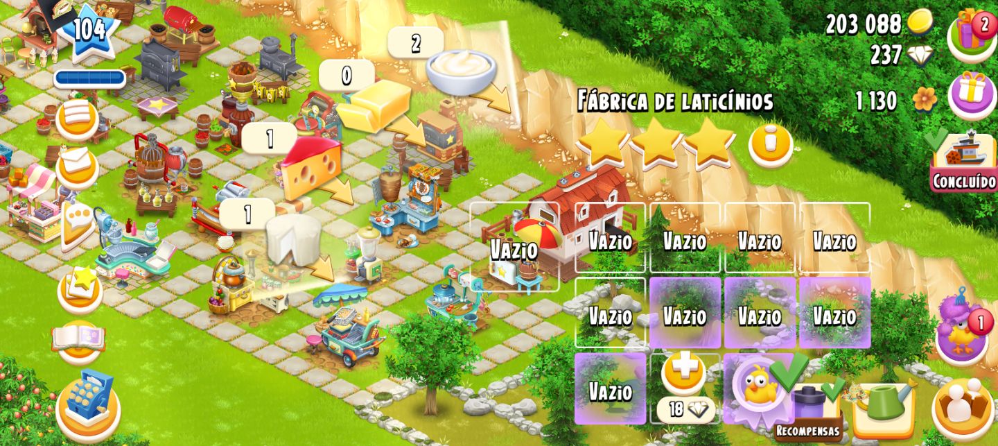 Vende-se Fazenda Hay Day! Nível: 104 (Única dona)