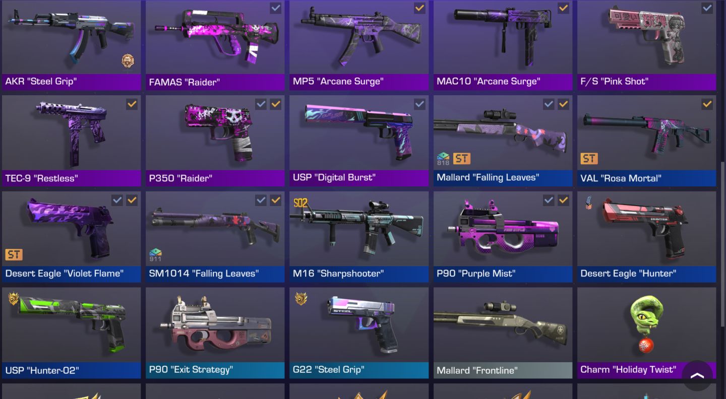 CONTA STANDOFF 2,VARIAS SKINS CARAS INV DE APROX. 18K GOLDS