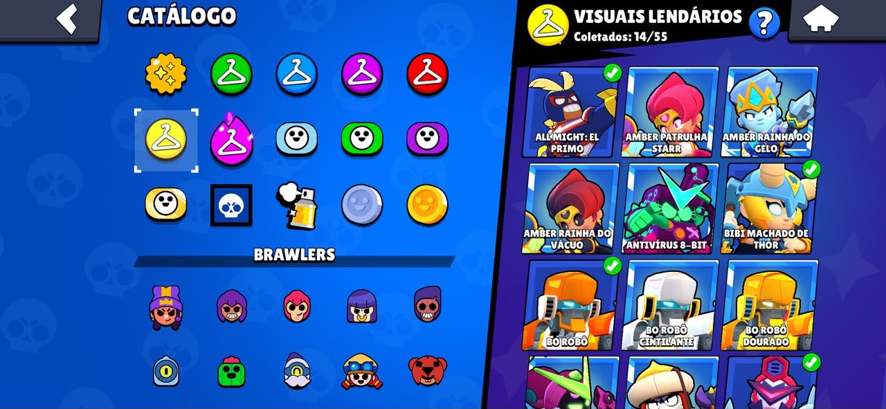Conta Rara de efootball, com varios brawlers no max e varias skins