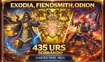 Master Duel Conta Deck Exodia, Fiendsmith, Odion Meta S-52 (Entrega Automática)