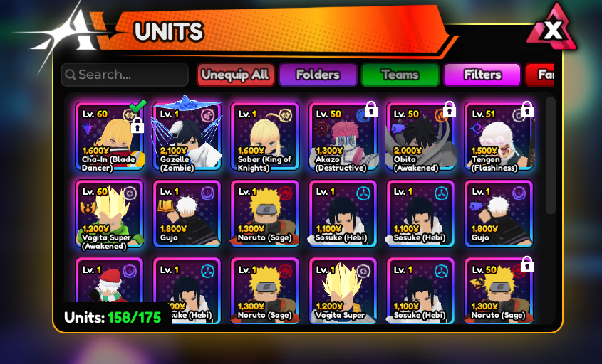 Conta 2 (Monarch) Sung Jin-woo & Igris + Chain Anime Vanguards + Gogeta SS4