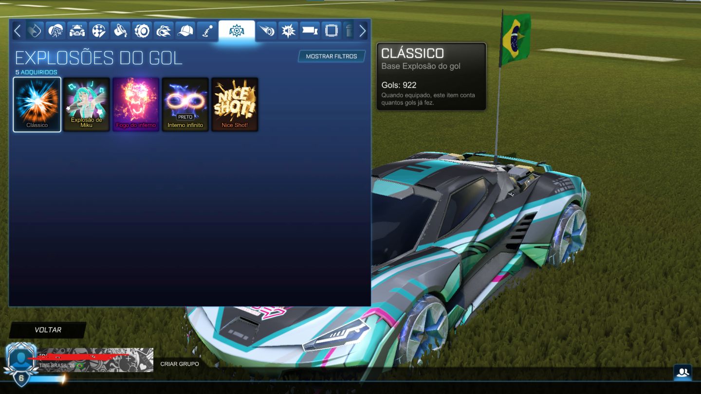 Continha top de Rocket league de 2 anos lv de xp 283