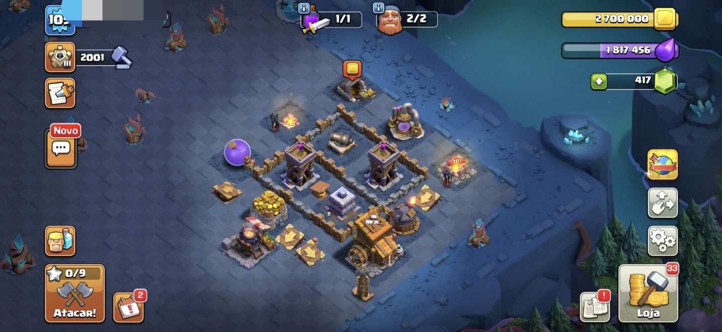 Conta Clash CV11 + Recursos + Gemas + Itens Mágicos