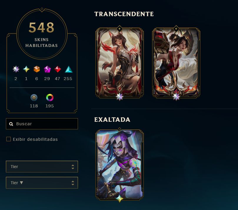 CONTA LOL JINX EXALTADA+YASUO EMISSÁRIO DA ESCURIDAO+548 SKINS