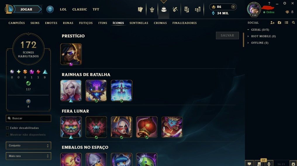 Conta diamante 4 com 80% de WR ! super completinha :)