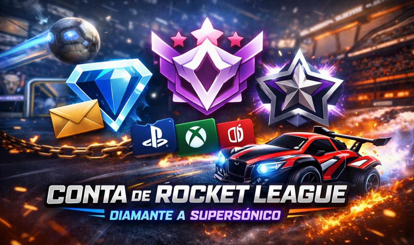 CONTA DE ROCKET LEAGUE DO RANK QUE VOCÊ DESEJAR NO ( 2v2 ) ATÉ O SSL