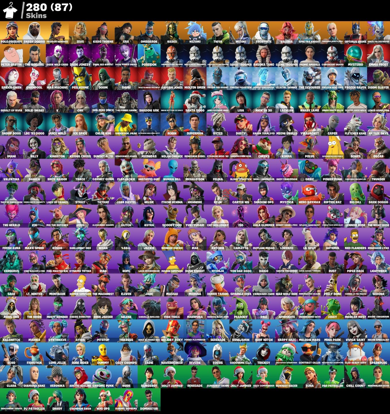 CONTA FORTNITE | Polo Prodigy, Slash Specialist, Candy Axe | 280 SKINS