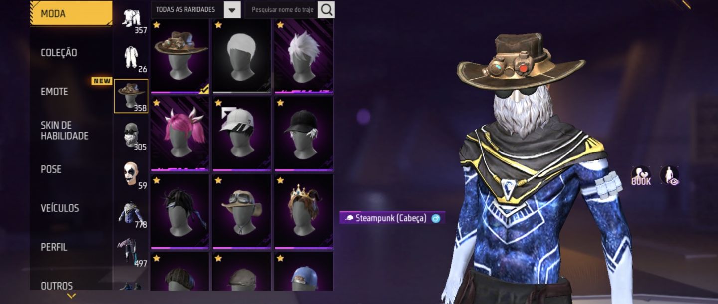 CONTA DE FREE FIRE RARA, COM 2x ANGELICAL, ARMA EVOLUTIVA LVL 77, 13K LIKE.