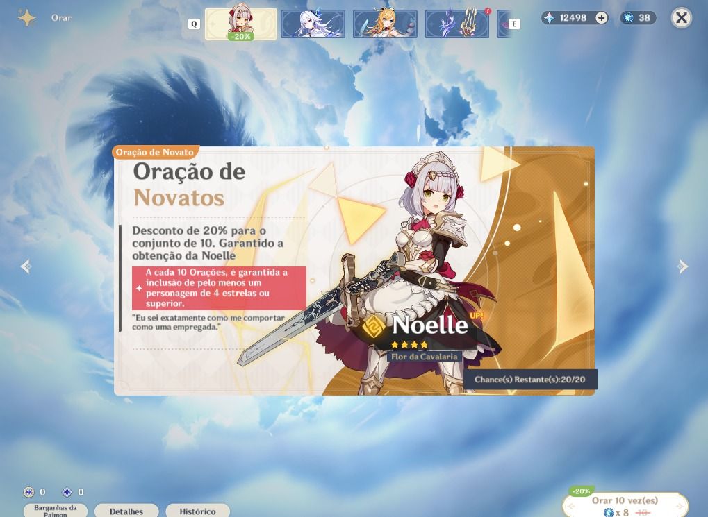 Conta Genshin Impact América Ar25 + 12.498 Primogems + 110 Pulls