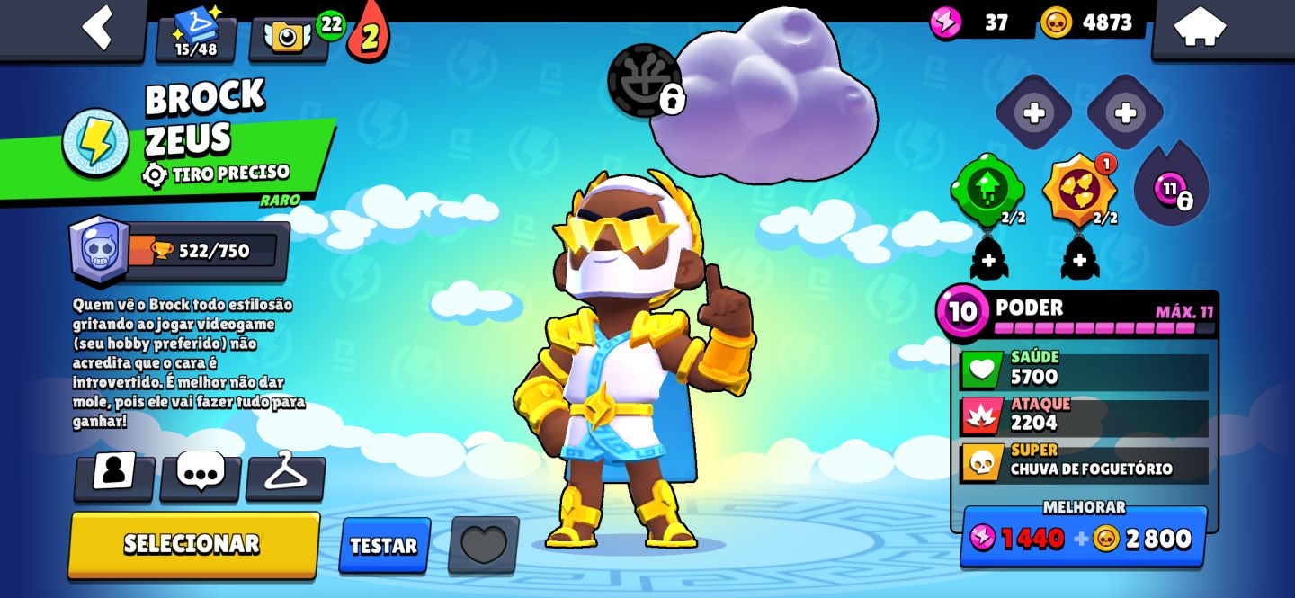 Conta Brawl Stars evoluída (27k+ de troféus, 3 prestígios, diversas skins raras)