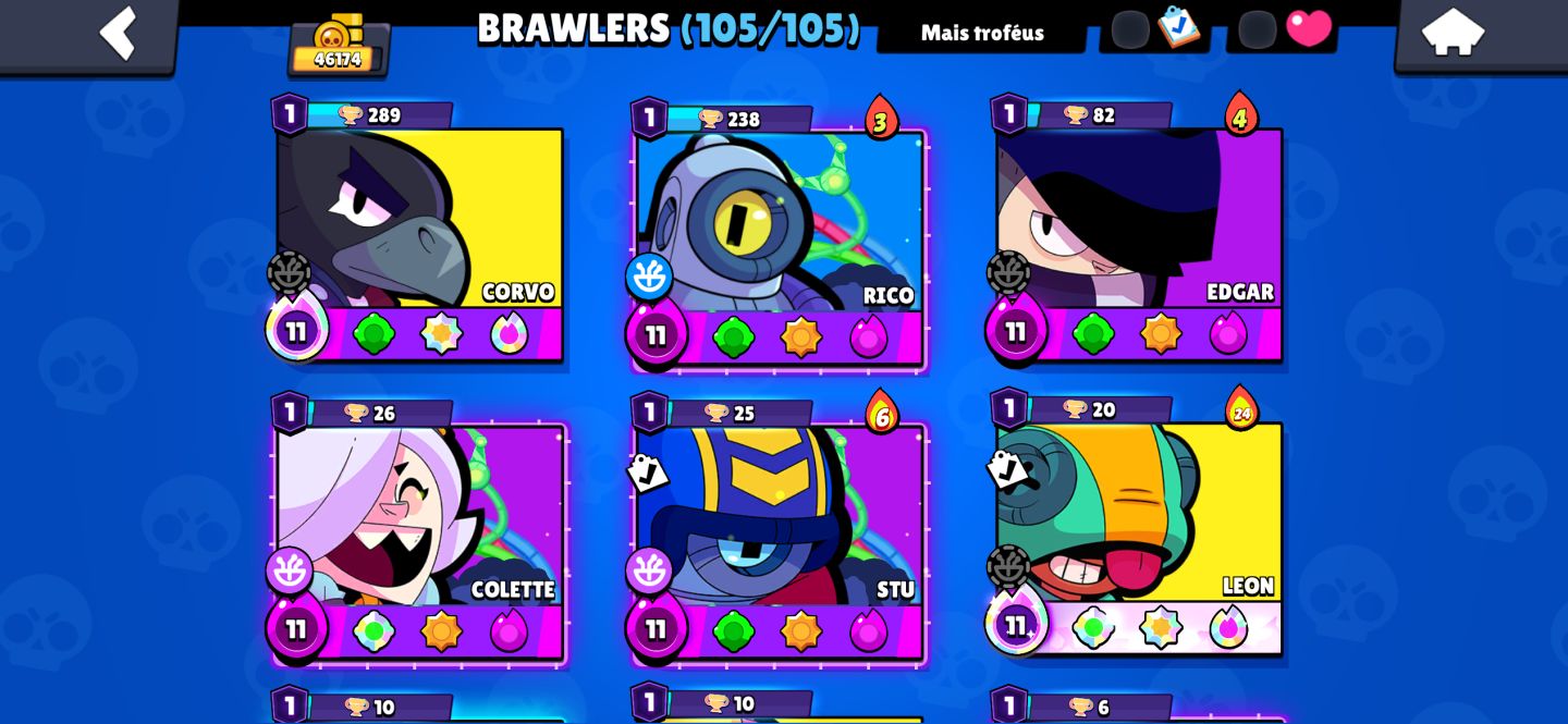 Conta de Brawl Stars e Clash Royale( não separado)
