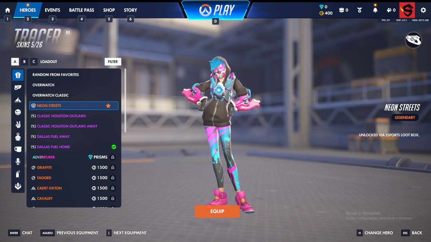 Conta Overwatch, +100 Skins OWL