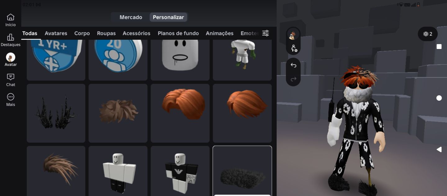 Conta de Roblox com skins