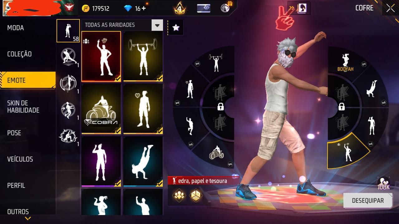 CONTA braba de Free fire com passe antigo, via Facebook (app)