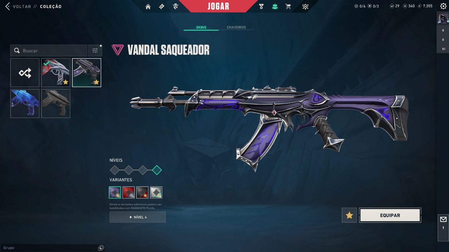 CONTA COM VANDAL SAQUEADORA, BUTTERFLY RGB 360$ EM SKIN