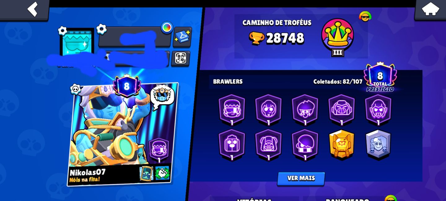 Conta Brawl Stars 28k | 289 SKINS (6 Lendárias + 3 Hipercargas) | Único Dono