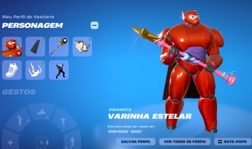 CONTA FORTNITE +200 ITENS - BAYMAX - VARINHA ESTELAR - 89 PICARETAS FULL ACESSO