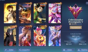 CONTA MLBB/ GEMADA FULL EMBLEMA E FULL HERO