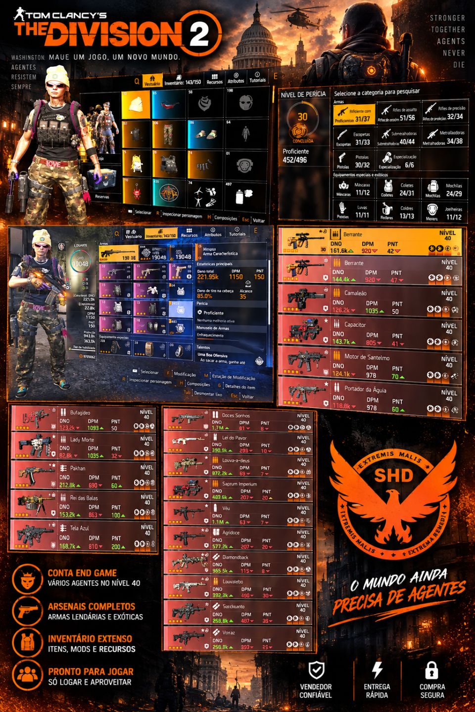 Conta end game the dvision 2 pc