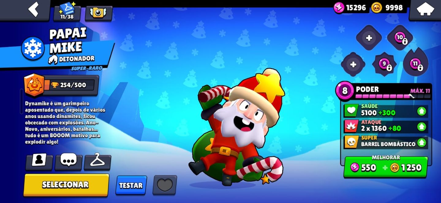 CONTA BRAWL STARS ANTIGA COM SKINS MUITOS RARAS