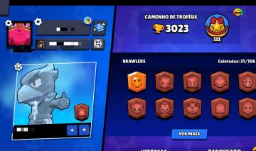 CONTA BRAWL STARS COM 3K INICIANTE 2021