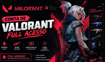 CONTA VALORANT TODOS PERSONAGENS LIBERADOS E RANKED + SKINS (FULL ACESSO)