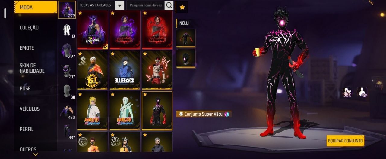 CONTA BEBEZINHA DE PRO PLAYER+COELHO GUERREIRO+MINATO+BLUE LOCK+SUPER VACUO