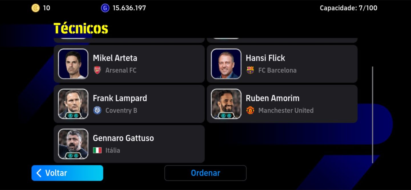 Conta do Koeman 107 e Puskas com 3230 de força