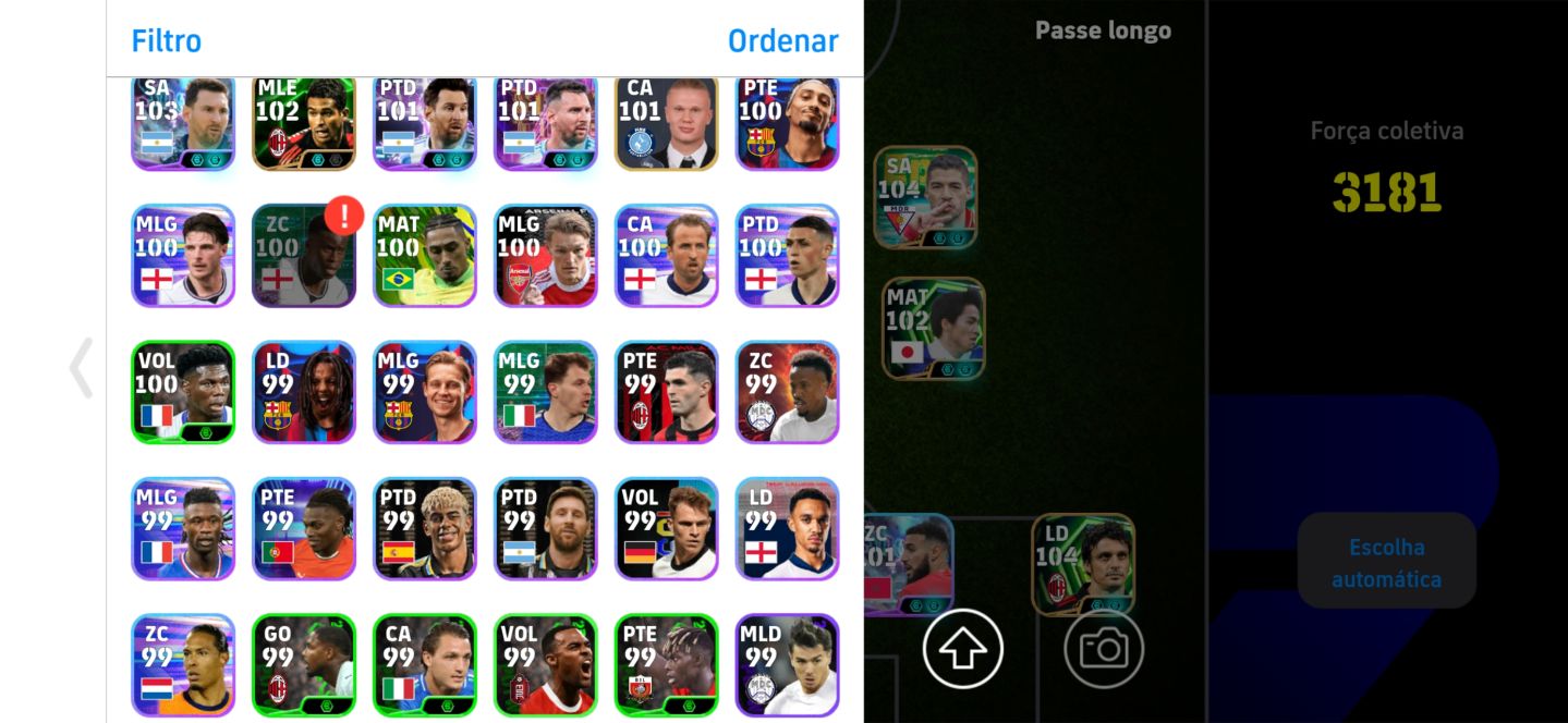 FULL BRAVA EFOOTBALL! FORÇA 3181 |MESSI 104|SUÁREZ 104|CASILLAS 105|BEBETO 104|