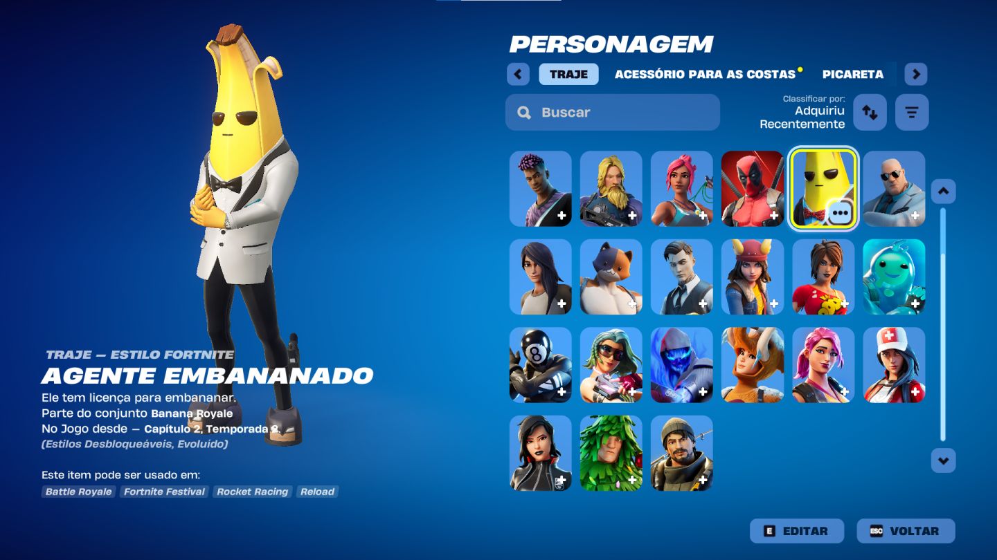 CONTA FORTNITE/RL/EPIC GAMES