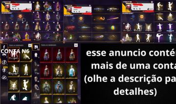 CONTA FREE FIRE- ONE PUNCH MAN | PRIME4+NARUTO+ DEMON SLAYER + PARCERIAS+ANTIGA