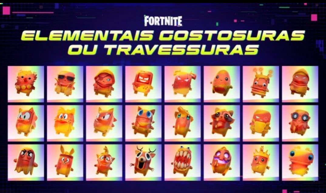 PROMOÇÃO ]TODOS ELEMENTAIS DE HALLOWEEN] - FORTNITE ELEMENTAIS - ELEMENTAL